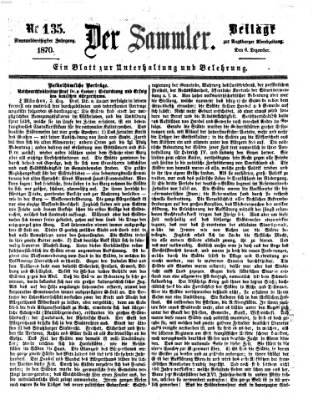 Der Sammler (Augsburger Abendzeitung) Dienstag 6. Dezember 1870