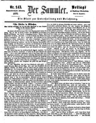 Der Sammler (Augsburger Abendzeitung) Samstag 24. Dezember 1870