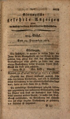 Göttingische gelehrte Anzeigen (Göttingische Zeitungen von gelehrten Sachen) Donnerstag 23. Dezember 1813