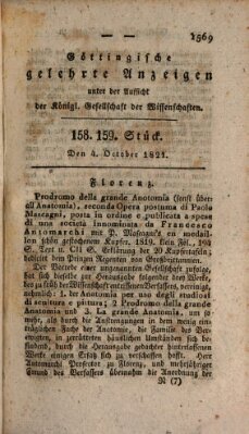 Göttingische gelehrte Anzeigen (Göttingische Zeitungen von gelehrten Sachen) Donnerstag 4. Oktober 1821