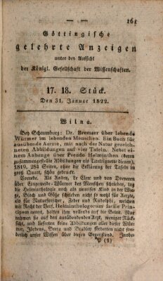 Göttingische gelehrte Anzeigen (Göttingische Zeitungen von gelehrten Sachen) Donnerstag 31. Januar 1822