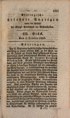 Göttingische gelehrte Anzeigen (Göttingische Zeitungen von gelehrten Sachen) Montag 3. Oktober 1825