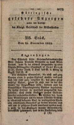 Göttingische gelehrte Anzeigen (Göttingische Zeitungen von gelehrten Sachen) Donnerstag 29. Dezember 1825