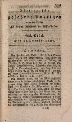 Göttingische gelehrte Anzeigen (Göttingische Zeitungen von gelehrten Sachen) Montag 24. Dezember 1827