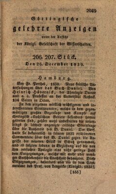 Göttingische gelehrte Anzeigen (Göttingische Zeitungen von gelehrten Sachen) Donnerstag 26. Dezember 1839