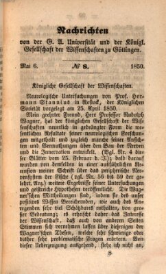 Göttingische gelehrte Anzeigen (Göttingische Zeitungen von gelehrten Sachen) Montag 6. Mai 1850