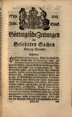 Göttingische Zeitungen von gelehrten Sachen Montag 14. Dezember 1739