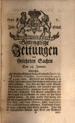 Göttingische Zeitungen von gelehrten Sachen Montag 25. Januar 1740