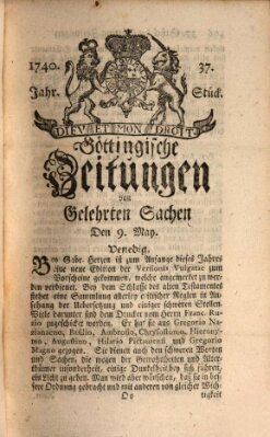 Göttingische Zeitungen von gelehrten Sachen Montag 9. Mai 1740