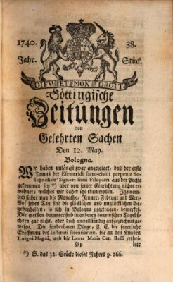 Göttingische Zeitungen von gelehrten Sachen Donnerstag 12. Mai 1740