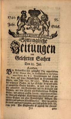 Göttingische Zeitungen von gelehrten Sachen Montag 11. Juli 1740