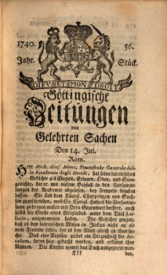 Göttingische Zeitungen von gelehrten Sachen Donnerstag 14. Juli 1740