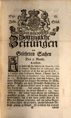 Göttingische Zeitungen von gelehrten Sachen Donnerstag 2. März 1741