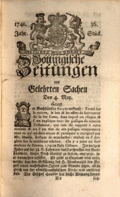 Göttingische Zeitungen von gelehrten Sachen Donnerstag 4. Mai 1741