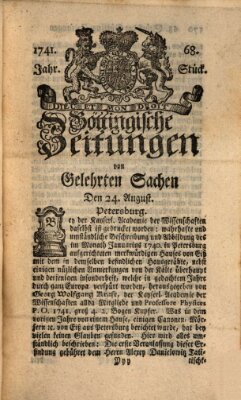 Göttingische Zeitungen von gelehrten Sachen Donnerstag 24. August 1741