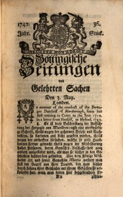 Göttingische Zeitungen von gelehrten Sachen Donnerstag 3. Mai 1742