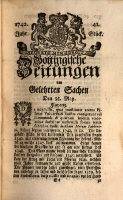 Göttingische Zeitungen von gelehrten Sachen Montag 21. Mai 1742