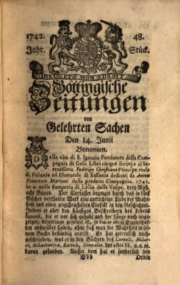 Göttingische Zeitungen von gelehrten Sachen Donnerstag 14. Juni 1742