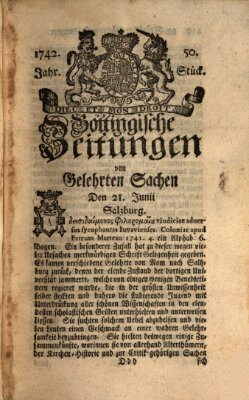 Göttingische Zeitungen von gelehrten Sachen Donnerstag 21. Juni 1742