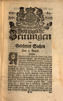 Göttingische Zeitungen von gelehrten Sachen Donnerstag 9. August 1742