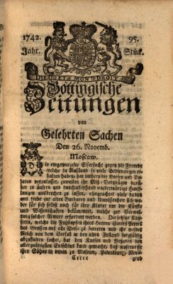 Göttingische Zeitungen von gelehrten Sachen Montag 26. November 1742