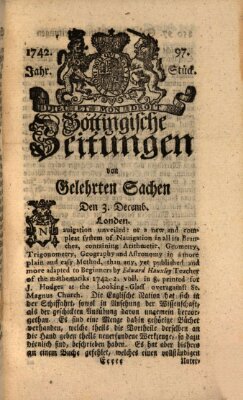 Göttingische Zeitungen von gelehrten Sachen Montag 3. Dezember 1742