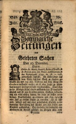 Göttingische Zeitungen von gelehrten Sachen Montag 10. Dezember 1742