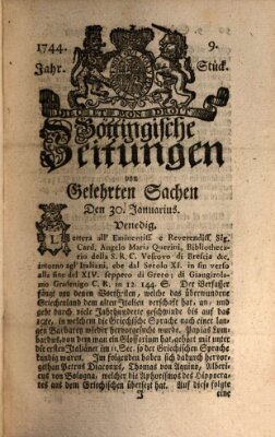 Göttingische Zeitungen von gelehrten Sachen Donnerstag 30. Januar 1744