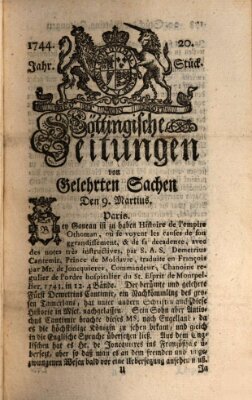 Göttingische Zeitungen von gelehrten Sachen Montag 9. März 1744