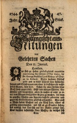 Göttingische Zeitungen von gelehrten Sachen Donnerstag 11. Juni 1744