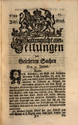 Göttingische Zeitungen von gelehrten Sachen Donnerstag 9. Juli 1744