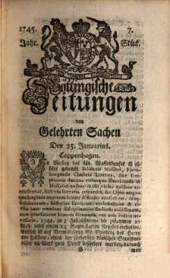 Göttingische Zeitungen von gelehrten Sachen Montag 25. Januar 1745