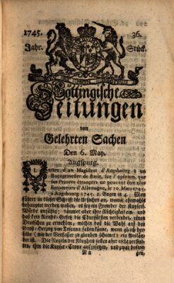 Göttingische Zeitungen von gelehrten Sachen Donnerstag 6. Mai 1745