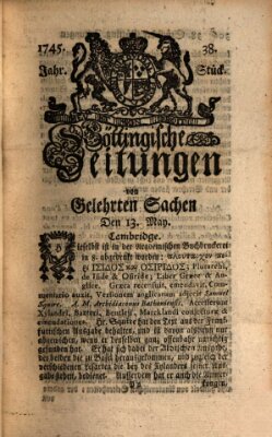 Göttingische Zeitungen von gelehrten Sachen Donnerstag 13. Mai 1745