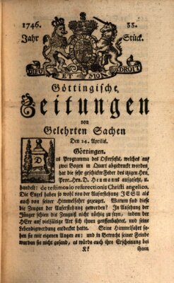 Göttingische Zeitungen von gelehrten Sachen Sonntag 24. April 1746