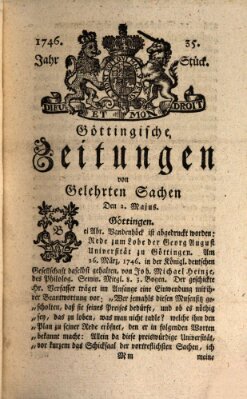 Göttingische Zeitungen von gelehrten Sachen Montag 2. Mai 1746