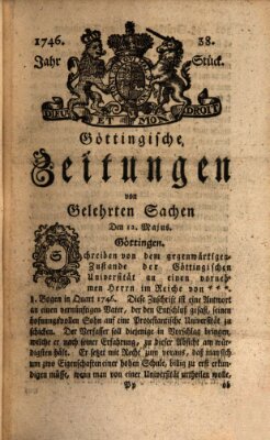 Göttingische Zeitungen von gelehrten Sachen Donnerstag 12. Mai 1746