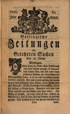 Göttingische Zeitungen von gelehrten Sachen Donnerstag 28. Juli 1746