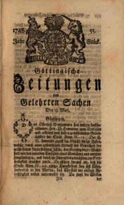 Göttingische Zeitungen von gelehrten Sachen Montag 13. Mai 1748