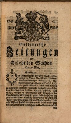 Göttingische Zeitungen von gelehrten Sachen Montag 20. Mai 1748