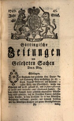 Göttingische Zeitungen von gelehrten Sachen Donnerstag 8. Mai 1749