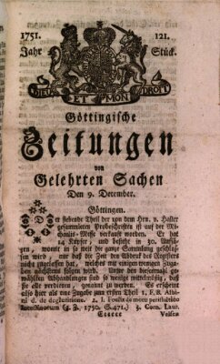 Göttingische Zeitungen von gelehrten Sachen Donnerstag 9. Dezember 1751