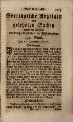 Göttingische Anzeigen von gelehrten Sachen (Göttingische Zeitungen von gelehrten Sachen) Donnerstag 25. Dezember 1755