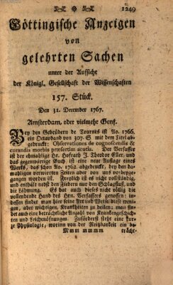 Göttingische Anzeigen von gelehrten Sachen (Göttingische Zeitungen von gelehrten Sachen) Donnerstag 31. Dezember 1767