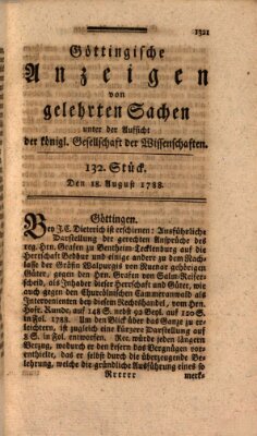 Göttingische Anzeigen von gelehrten Sachen (Göttingische Zeitungen von gelehrten Sachen) Montag 18. August 1788