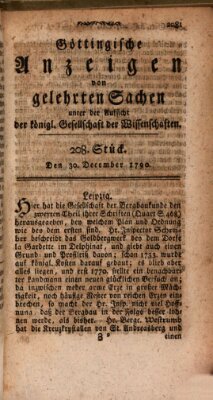 Göttingische Anzeigen von gelehrten Sachen (Göttingische Zeitungen von gelehrten Sachen) Donnerstag 30. Dezember 1790