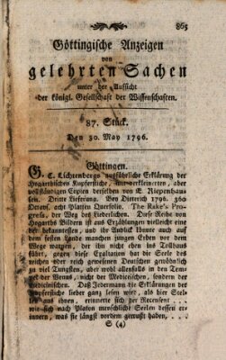 Göttingische Anzeigen von gelehrten Sachen (Göttingische Zeitungen von gelehrten Sachen) Montag 30. Mai 1796