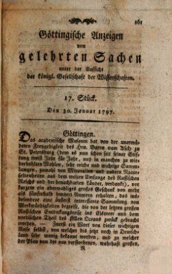 Göttingische Anzeigen von gelehrten Sachen (Göttingische Zeitungen von gelehrten Sachen) Montag 30. Januar 1797