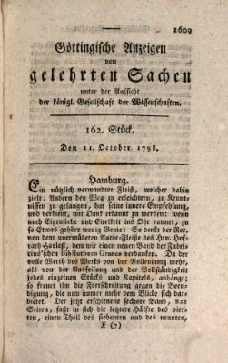 Göttingische Anzeigen von gelehrten Sachen (Göttingische Zeitungen von gelehrten Sachen) Donnerstag 11. Oktober 1798