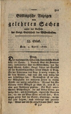 Göttingische Anzeigen von gelehrten Sachen (Göttingische Zeitungen von gelehrten Sachen) Donnerstag 3. April 1800